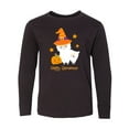 thumbnail image 1 of Inktastic Happy LLamaween Long Sleeve Youth T-Shirt, 1 of 5