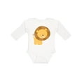 thumbnail image 1 of Inktastic Happy Lion Boys or Girls Long Sleeve Baby Bodysuit, 1 of 5