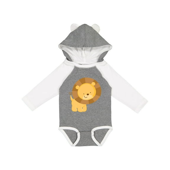 Inktastic Happy Lion Boys or Girls Long Sleeve Baby Bodysuit