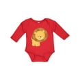 thumbnail image 1 of Inktastic Happy Lion Boys or Girls Long Sleeve Baby Bodysuit, 1 of 5