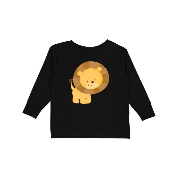 Inktastic Happy Lion Boys or Girls Long Sleeve Toddler T-Shirt