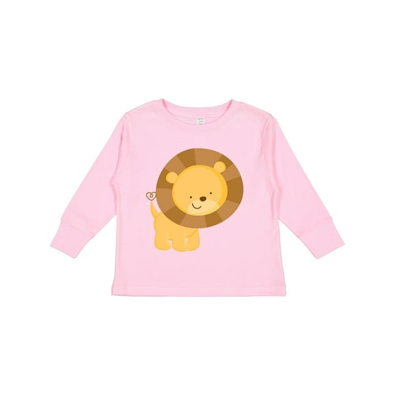 Inktastic Happy Lion Boys or Girls Long Sleeve Toddler T-Shirt