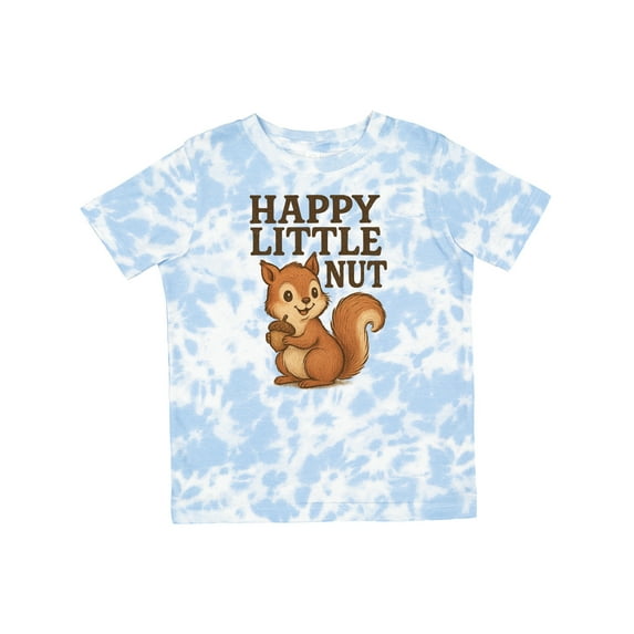 Inktastic Happy Little Nut Squirrel Cartoon Cute Graphic Boys or Girls Toddler T-Shirt