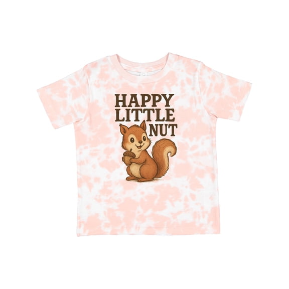 Inktastic Happy Little Nut Squirrel Cartoon Cute Graphic Boys or Girls Toddler T-Shirt