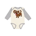 thumbnail image 1 of Inktastic Happy Long-Haired Dachshund Boys or Girls Long Sleeve Baby Bodysuit, 1 of 5