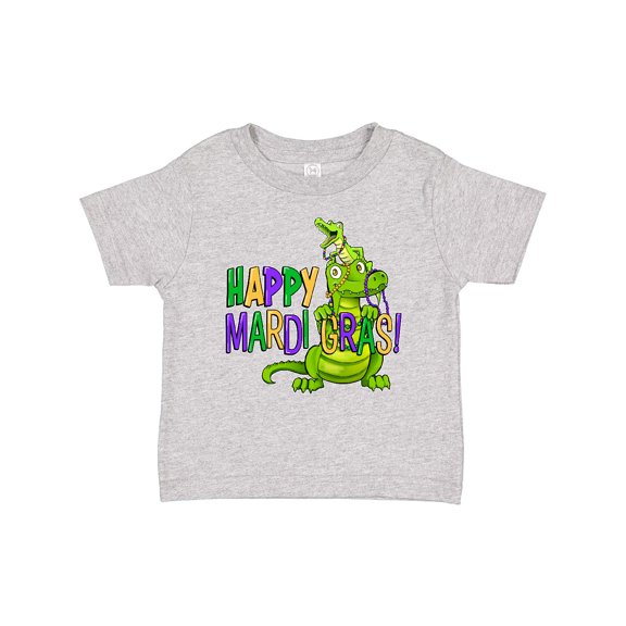 Inktastic Happy Mardi Gras Big and Little Alligators with Beads Boys or Girls Baby T-Shirt