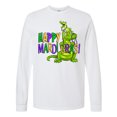 thumbnail image 1 of Inktastic Happy Mardi Gras Big and Little Alligators with Beads Long Sleeve T-Shirt, 1 of 5