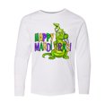 thumbnail image 1 of Inktastic Happy Mardi Gras Big and Little Alligators with Beads Long Sleeve Youth T-Shirt, 1 of 5