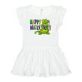 thumbnail image 1 of Inktastic Happy Mardi Gras Cute Alligator with Beads Girls Baby Dress, 1 of 5