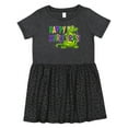 thumbnail image 1 of Inktastic Happy Mardi Gras Cute Alligator with Beads Girls Toddler Dress, 1 of 5