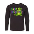 thumbnail image 1 of Inktastic Happy Mardi Gras Cute Alligator with Beads Long Sleeve Youth T-Shirt, 1 of 5