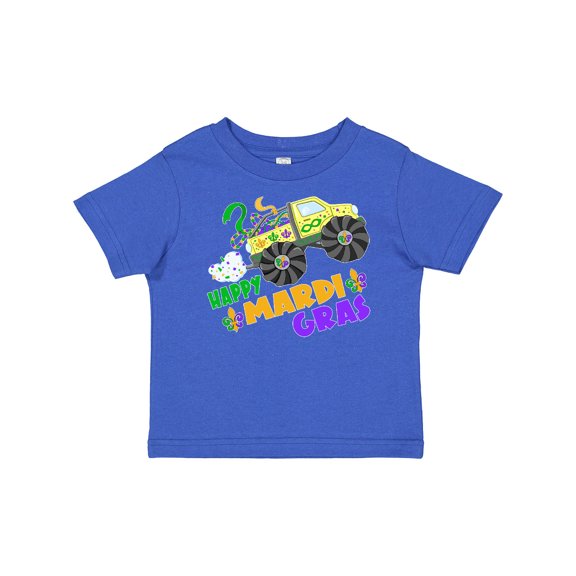 Inktastic Happy Mardi Gras Monster Truck with Beads Boys or Girls Baby T-Shirt