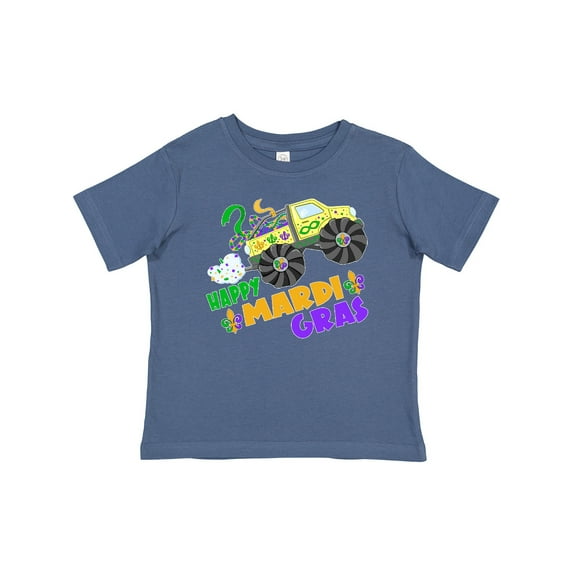 Inktastic Happy Mardi Gras Monster Truck with Beads Boys or Girls Baby T-Shirt