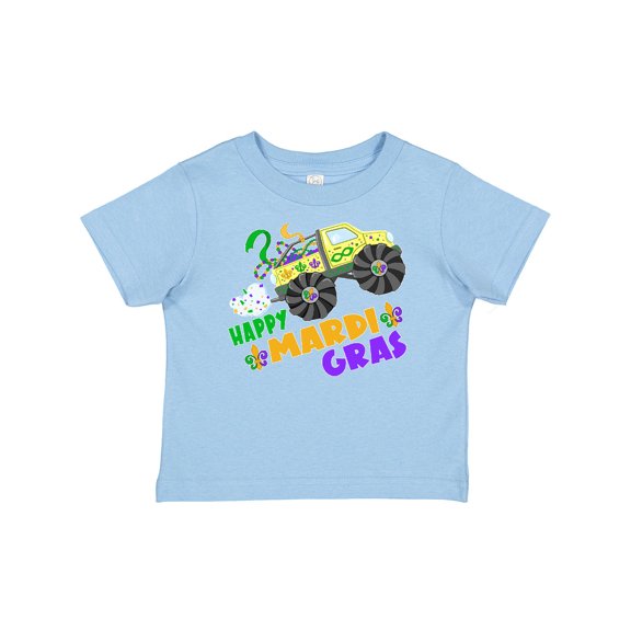 Inktastic Happy Mardi Gras Monster Truck with Beads Boys or Girls Baby T-Shirt