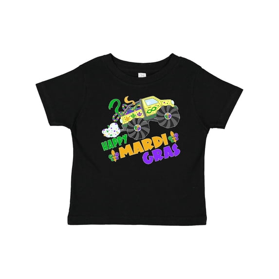 Inktastic Happy Mardi Gras Monster Truck with Beads Boys or Girls Baby T-Shirt