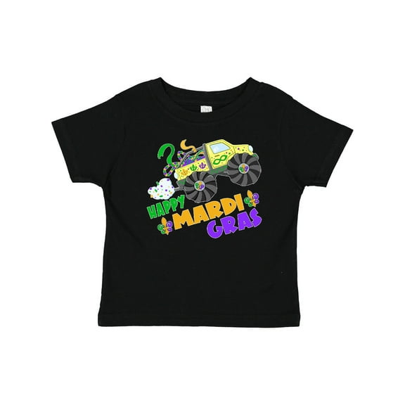 Inktastic Happy Mardi Gras Monster Truck with Beads Boys or Girls Baby T-Shirt