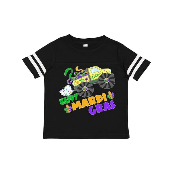 Inktastic Happy Mardi Gras Monster Truck with Beads Boys or Girls Toddler T-Shirt