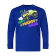 thumbnail image 1 of Inktastic Happy Mardi Gras Monster Truck with Beads Long Sleeve Youth T-Shirt, 1 of 5