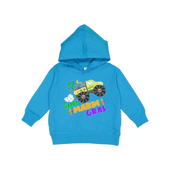 Inktastic Happy Mardi Gras Monster Truck with Beads Toddler Hoodie