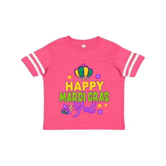 Inktastic Happy Mardi Gras Y'all with Crown Boys or Girls Toddler T-Shirt