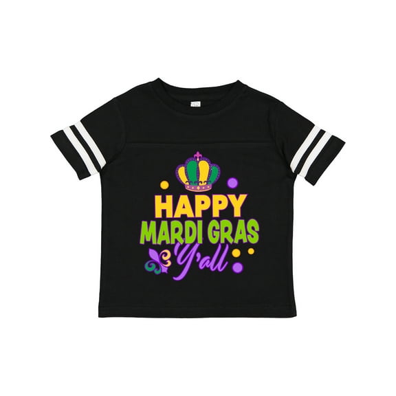 Inktastic Happy Mardi Gras Y'all with Crown Boys or Girls Toddler T-Shirt