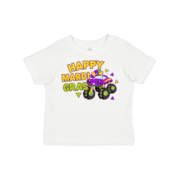 Inktastic Happy Mardi Gras with Monster Truck Boys Toddler T-Shirt