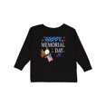 thumbnail image 1 of Inktastic Happy Memorial Day Eagle Boys or Girls Long Sleeve Toddler T-Shirt, 1 of 5