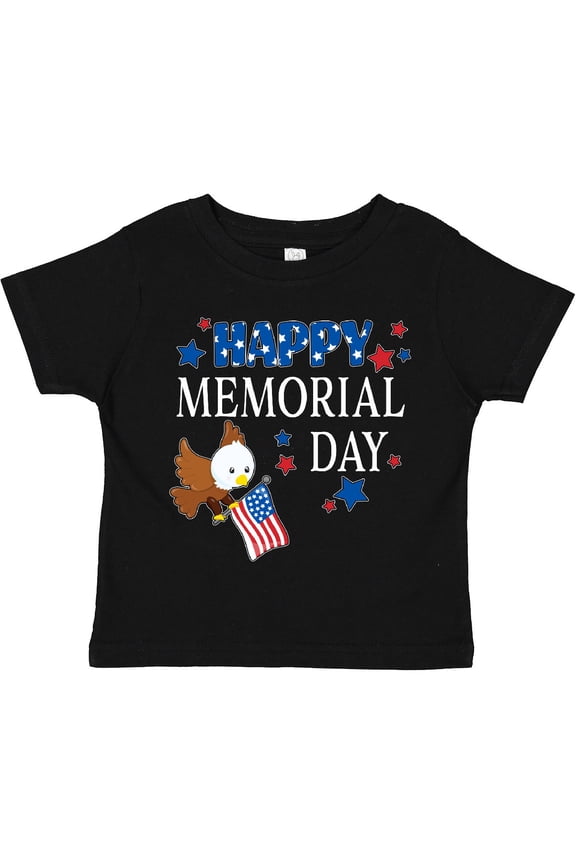 Happy Memorial Day Eagle Boys or Girls Toddler T-Shirt