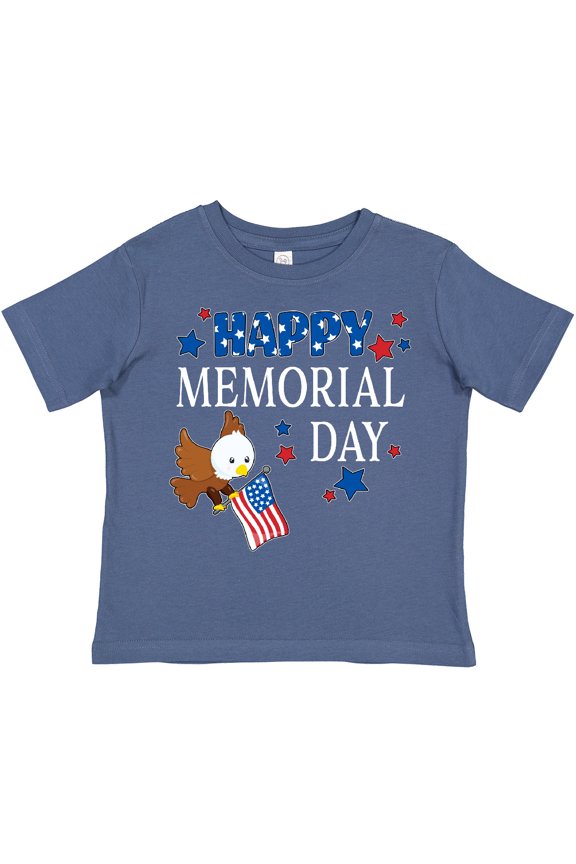 Happy Memorial Day Eagle Boys or Girls Toddler T-Shirt