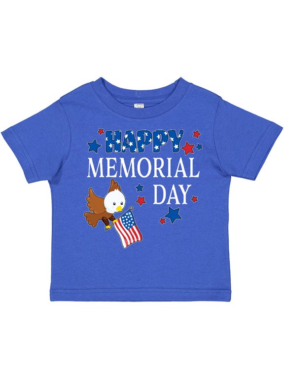 Happy Memorial Day Eagle Boys or Girls Toddler T-Shirt