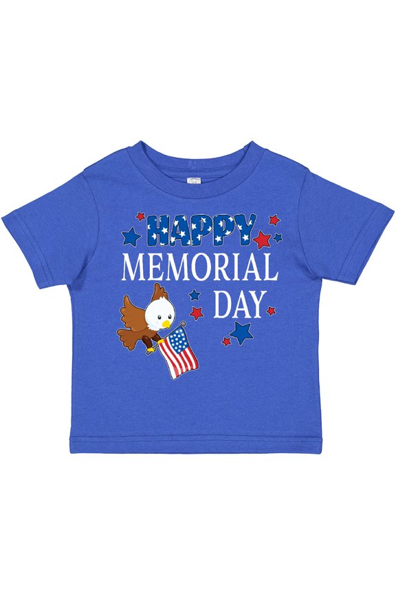 Happy Memorial Day Eagle Boys or Girls Toddler T-Shirt