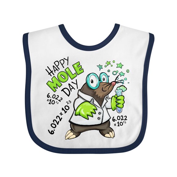 Inktastic Happy Mole Day- Chemistry Mole Boys or Girls Baby Bib