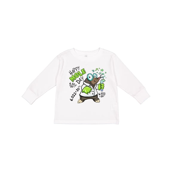 Inktastic Happy Mole Day- chemistry mole Boys or Girls Long Sleeve Toddler T-Shirt