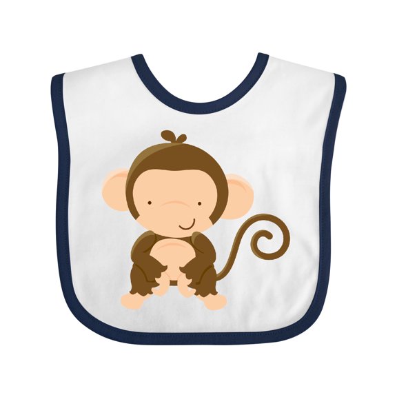 Inktastic Happy Monkey Boys or Girls Baby Bib