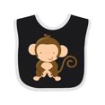 thumbnail image 1 of Inktastic Happy Monkey Boys or Girls Baby Bib, 1 of 4