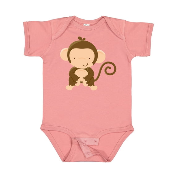 Inktastic Happy Monkey Boys or Girls Baby Bodysuit