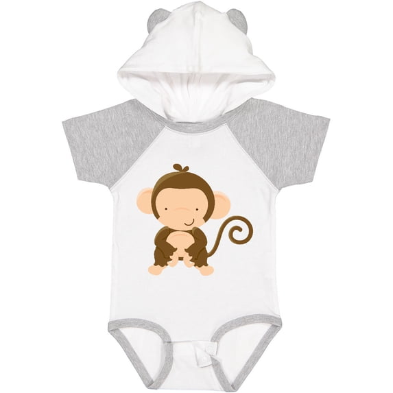 Inktastic Happy Monkey Boys or Girls Baby Bodysuit