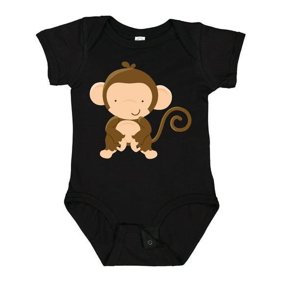 Inktastic Happy Monkey Boys or Girls Baby Bodysuit