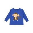 thumbnail image 1 of Inktastic Happy Monkey Boys or Girls Long Sleeve Toddler T-Shirt, 1 of 5