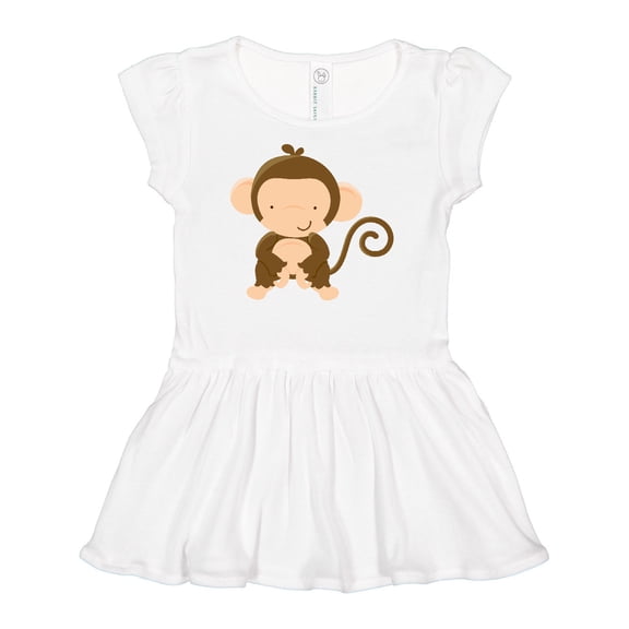 Inktastic Happy Monkey Girls Baby Dress
