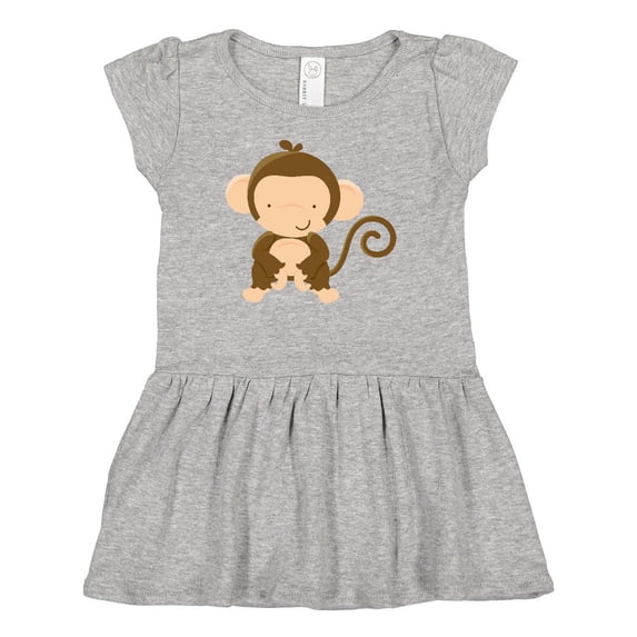 Inktastic Happy Monkey Girls Baby Dress