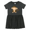 thumbnail image 1 of Inktastic Happy Monkey Girls Toddler Dress, 1 of 5