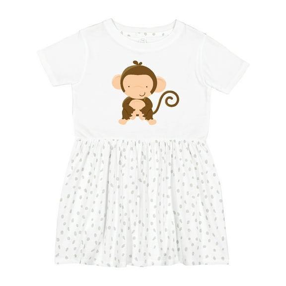 Inktastic Happy Monkey Girls Toddler Dress