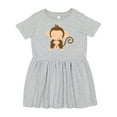 thumbnail image 1 of Inktastic Happy Monkey Girls Toddler Dress, 1 of 5