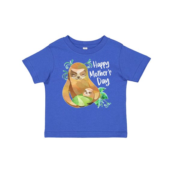 Inktastic Happy Mother's Day Cute Sloth and Baby Boys or Girls Baby T-Shirt