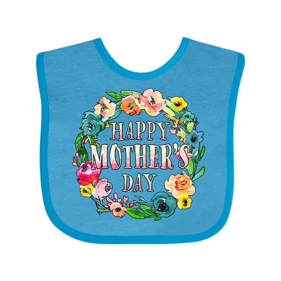 Inktastic Happy Mother's Day- Flowers Boys or Girls Baby Bib