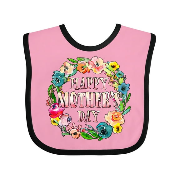 Inktastic Happy Mother's Day- Flowers Boys or Girls Baby Bib