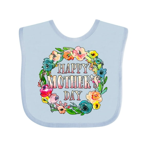 Inktastic Happy Mother's Day- Flowers Boys or Girls Baby Bib