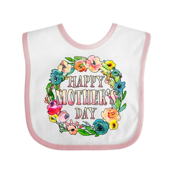 Inktastic Happy Mother's Day- Flowers Boys or Girls Baby Bib