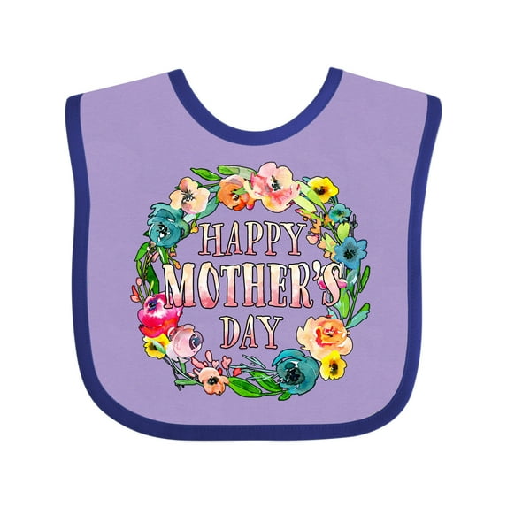 Inktastic Happy Mother's Day- Flowers Boys or Girls Baby Bib